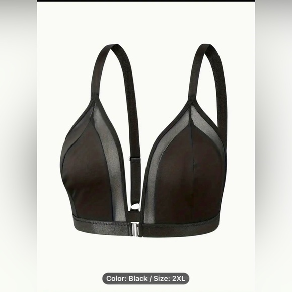 Plus Size Black Bralette - Picture 1 of 5